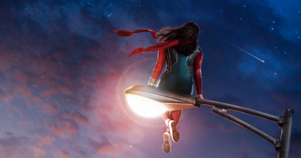 Kamala Khan as Ms. Marvel on the Ms.Marvel Poster for Disney Plus.