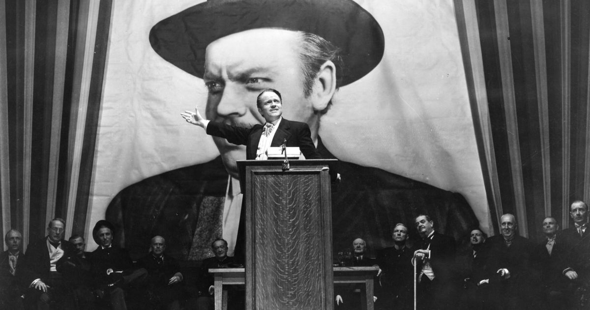 Orson Welles as Kane in Citizen Kane
