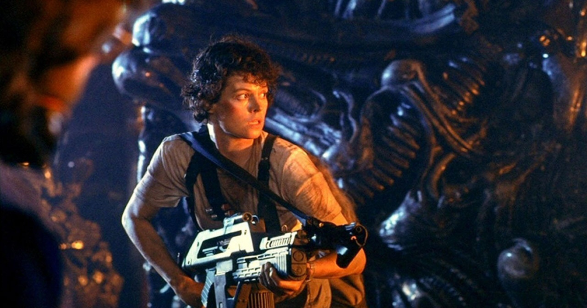 Sigourney Weaver as Ellen Ripley in 1986's Aliens