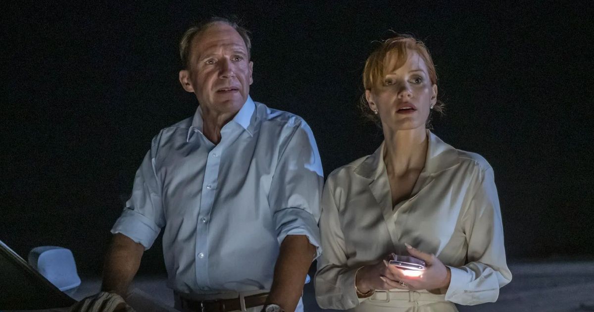 The Forgiven movie 2022 with Jessica Chastain and Ralph Fiennes