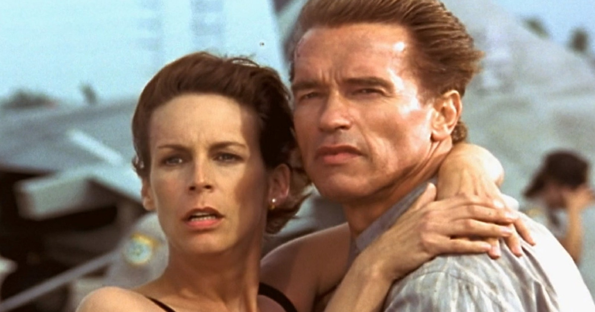 Curtis and Schwarzenegger in True Lies