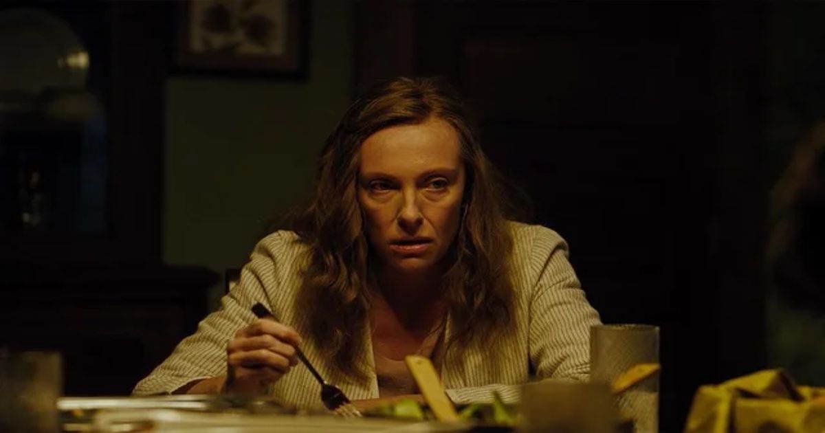 Toni Collette as Annie Graham in the scary movie Hereditary.