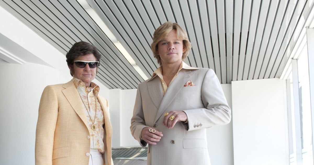 Michael Douglas and Matt Damon as Liberace and Scott in the movie, Behind the Candelabra