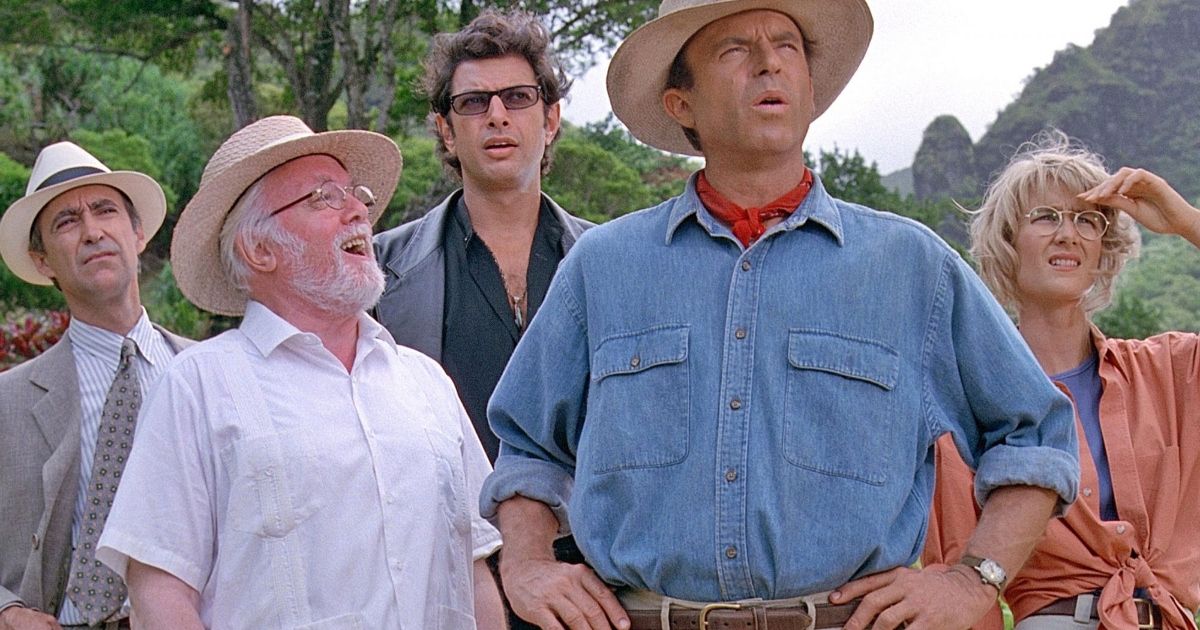 A scene from Jurassic Park