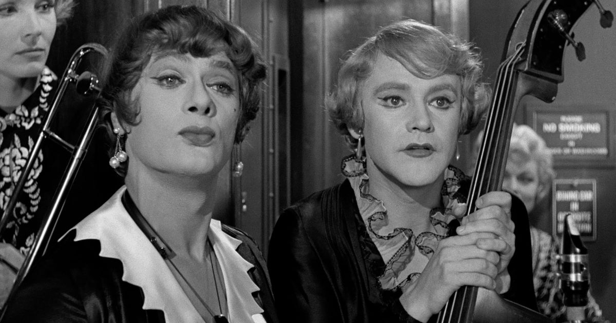 Jack Lemmon and Tony Curtis in drag in Some Like it Hot