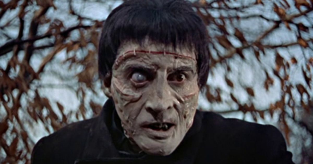 The Creature (Christopher Lee) created by Baron Victor Frankenstein (Peter Cushing)