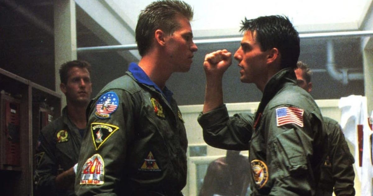 Val Kilmer and Tom Cruise in Top Gun