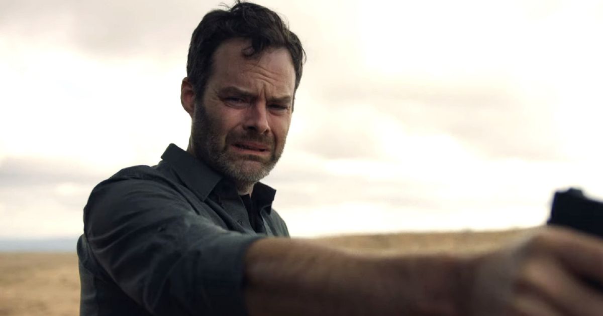 Bill Hader as Barry holding a gun