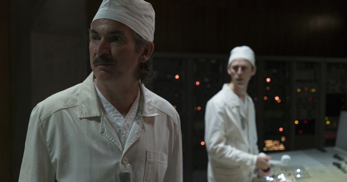 Anatoly Dyatlov (Paul Ritter), the deputy chief engineer at the Chernobyl Nuclear Power Plant, in the control room refuses to take the right decision.