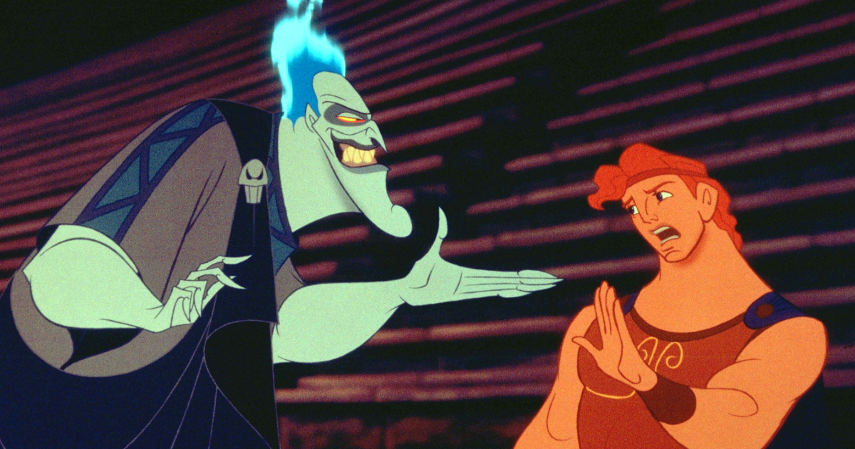 Hades and Hercules in Disney's 1997 Hercules animated film