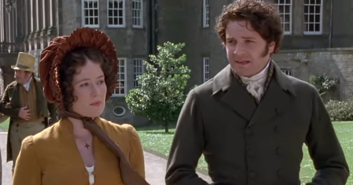 Elizabeth Bennet and Mr. Darcy in the 1995 Pride and Prejudice