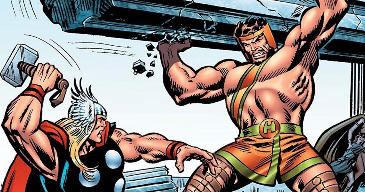 Hercules fighting Thor