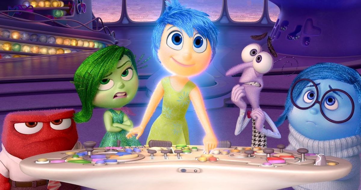 Inside Out Anger, Disgust, Joy, Fear, and Sadness