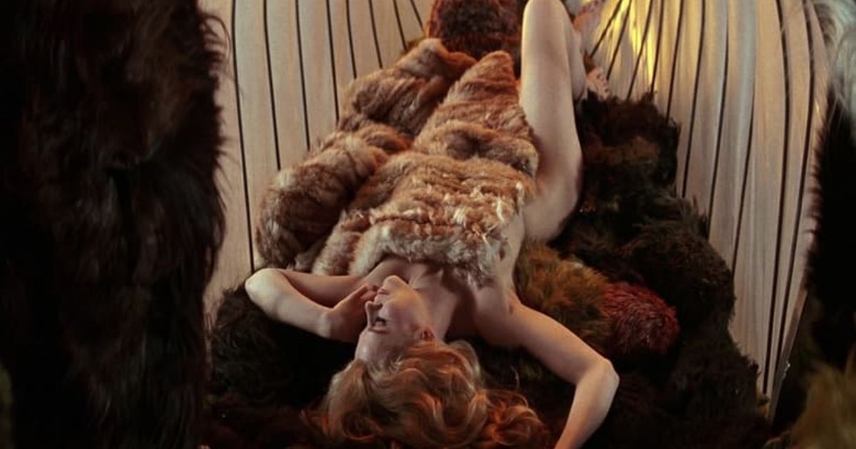 Jane Fonda covered in fur in Barbarella
