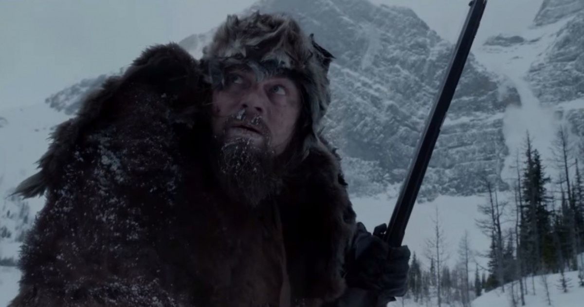 Leonardo Dicaprio in the Western movie The Revenant 