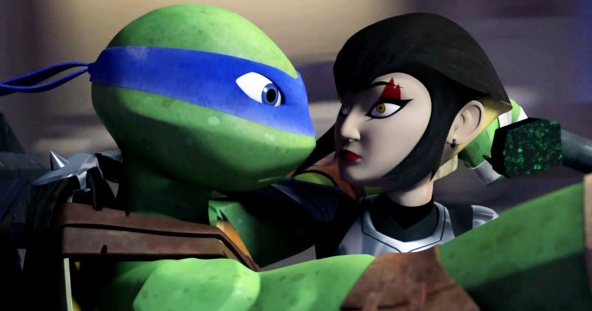Leonardo e Karai em Teenage Mutant Ninja Turtles