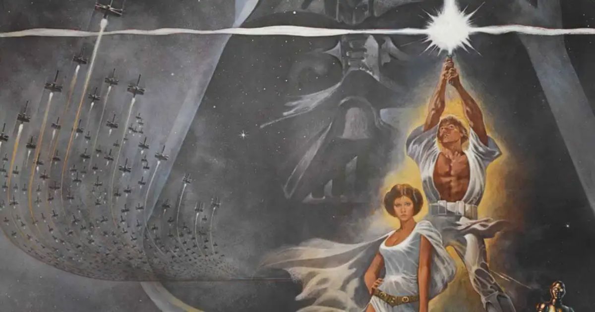 Luke Skywalker and Leia Skywalker in front of Darth Vader, or Anakin Skywalker in Star Wars