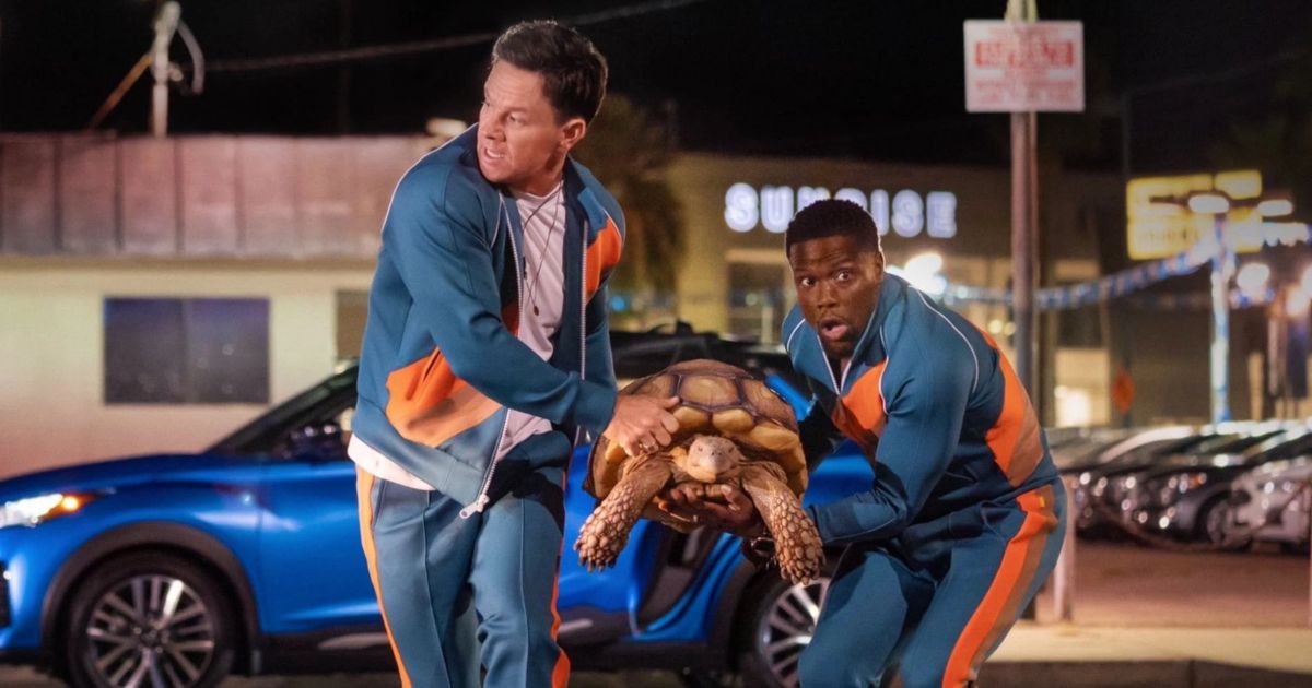 Mark Wahlberg and Kevin Hart steal a turtle in Me Time
