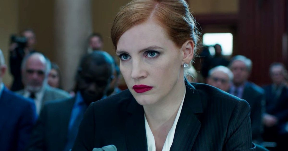 Jessica Chastain in Miss Sloane.