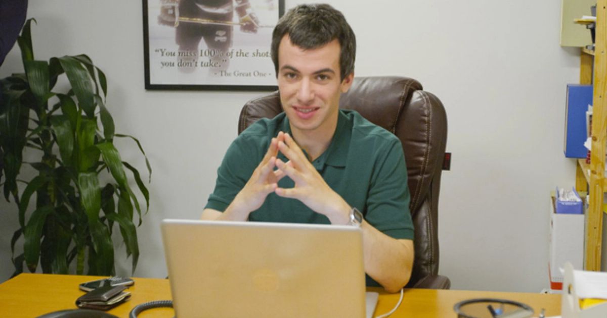Nathan Fielder smiling deviously in Nathan For You