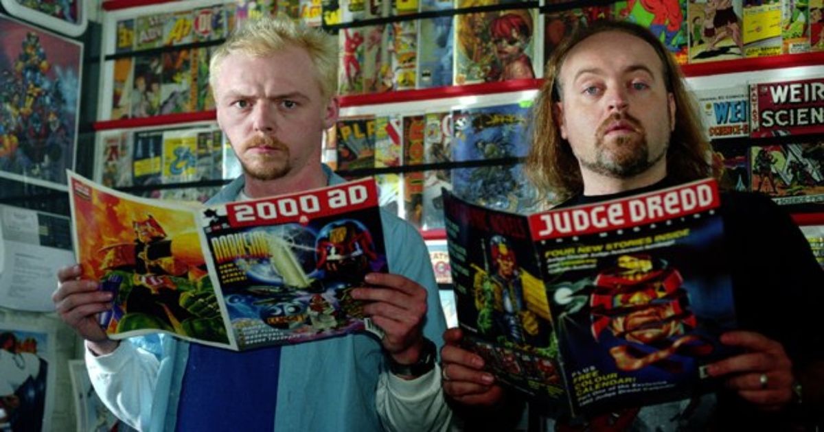 Simon Pegg and Mark Heap in Spaced