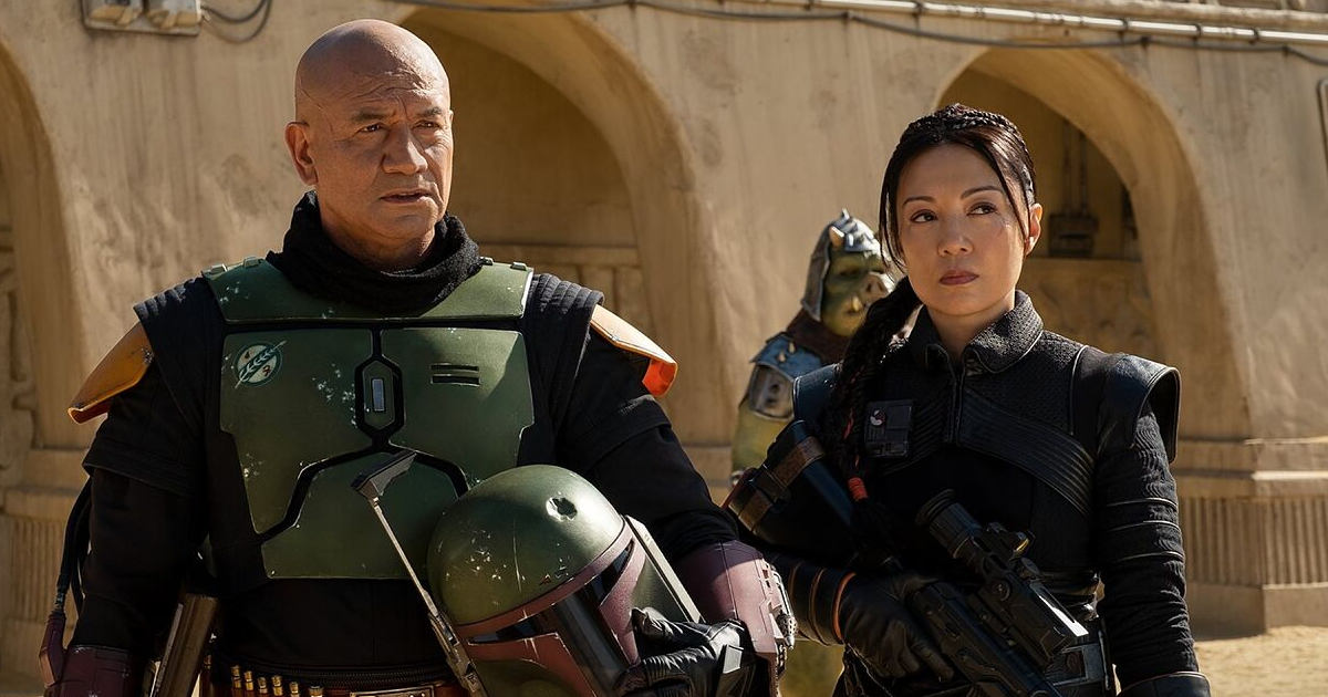 Temuera Morrison and Ming-Na Wen in The Book of Boba Fett