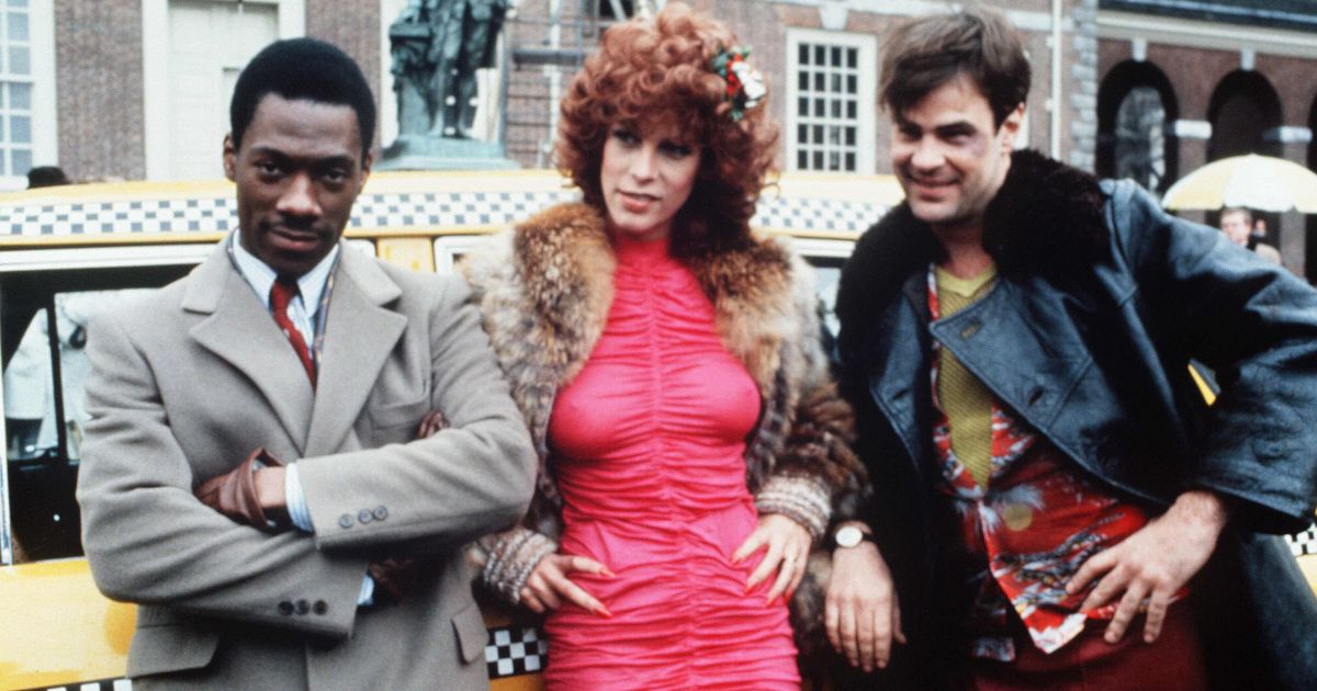 Eddie Murphy, Dan Aykroyd and Jamie Lee Curtis in Trading Places