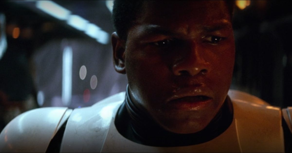 Finn in Star Wars: The Force Awakens.