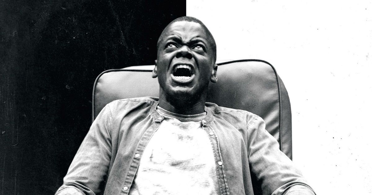 Daniel Kaluuya screams in Get Out movie from Jordan Peele on Rotten Tomatoes