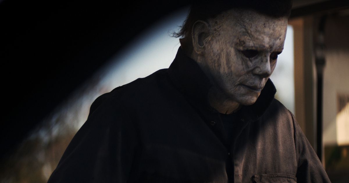 Michael Myers wearing his iconic outfit and mask in David Gordon Green's Halloween 2018 reboot.