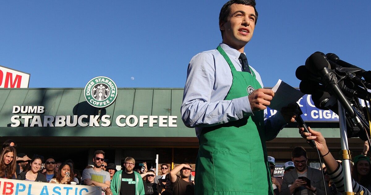 Nathan Fielder doing Dumb Starbucks for Nathan For You