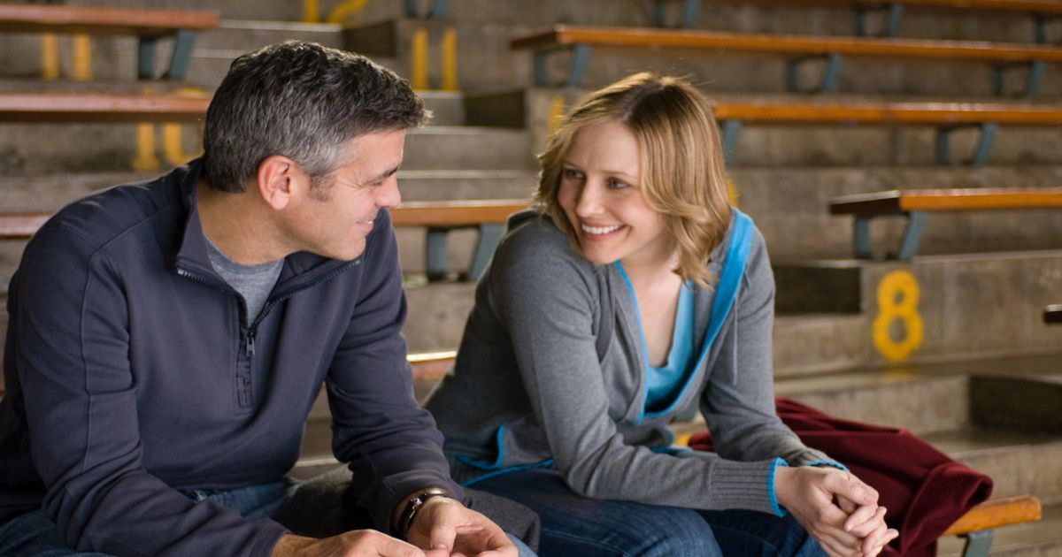 Vera Farmiga and George Clooney in Up in the Air.