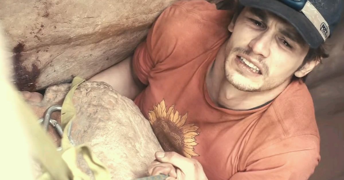 127 Hours with James Franco surviving