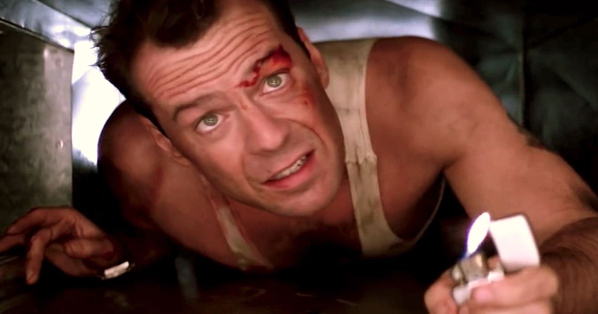 A scene from Die Hard