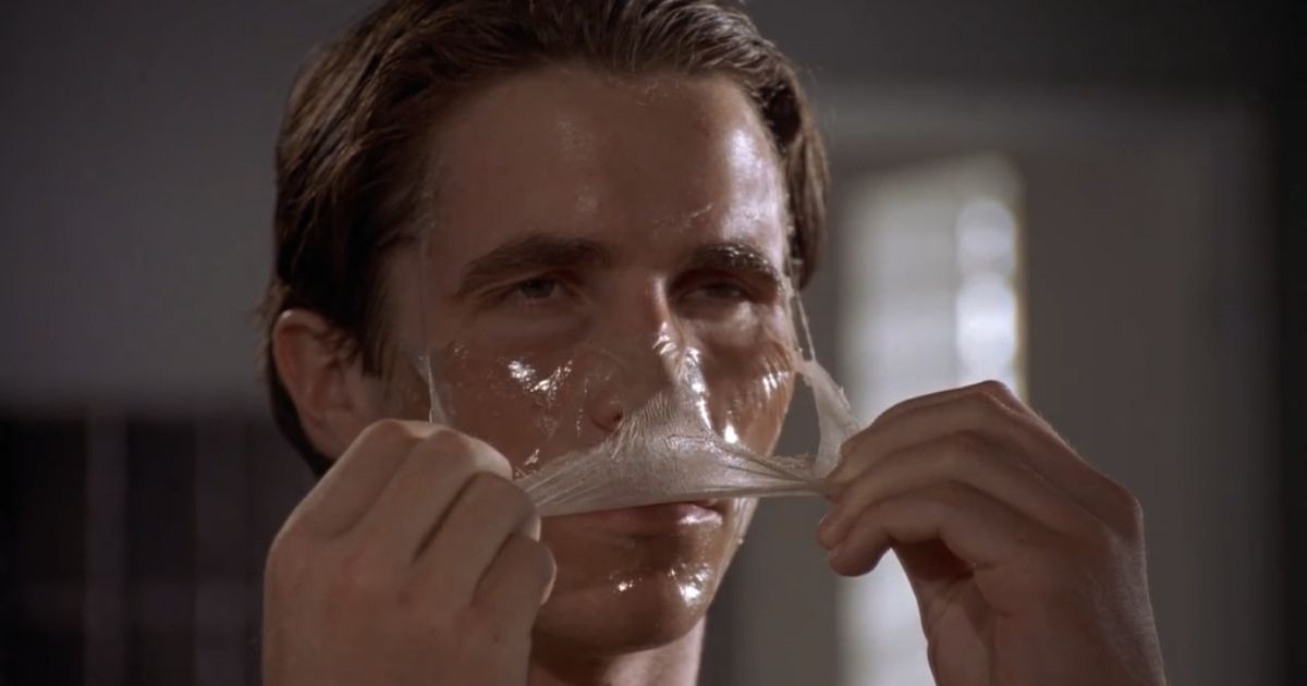 Christian Bale as Patrick Bateman goes through his morning routine with ASMR