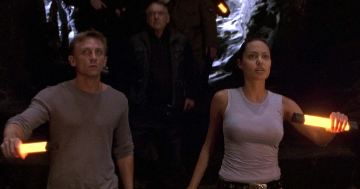 Daniel Craig and Angelina Jolie as Lara Croft Tomb Raider