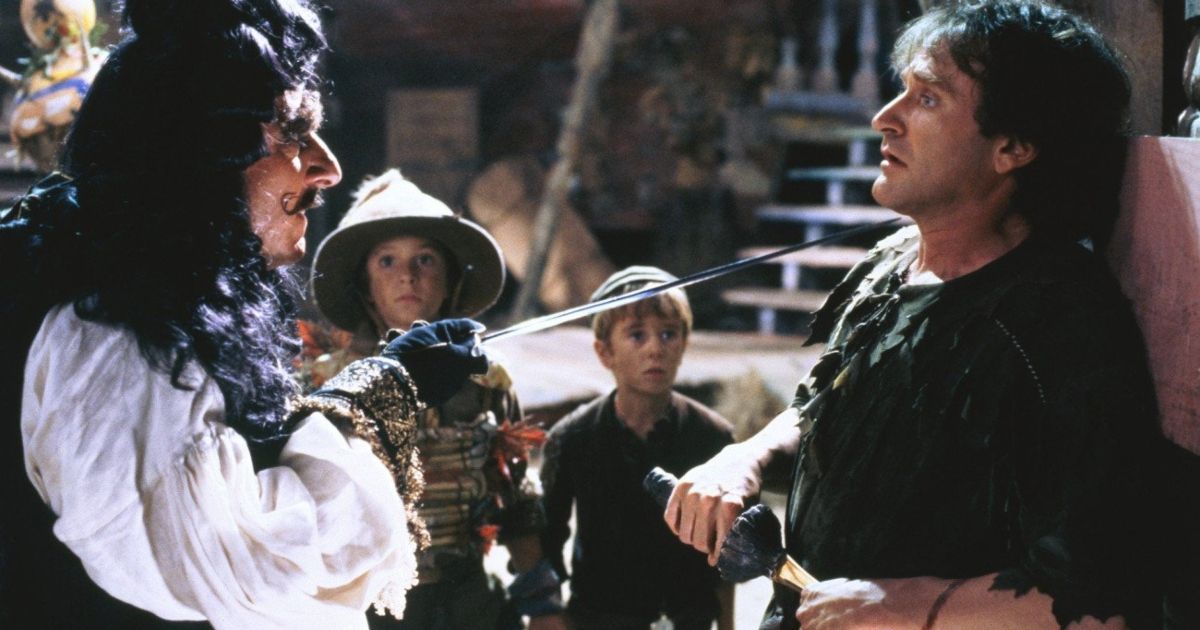 A scene from Spielberg's Peter Pan adaptation, Hook (1991)