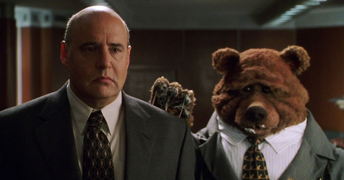 Jeffrey Tambor and Rentro bear in Muppets From Space