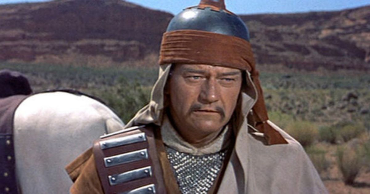 John Wayne as Genghis Khan in The Conquerors