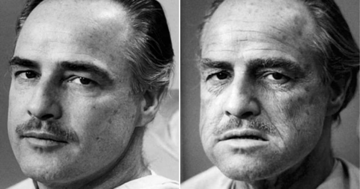 Marlon Brando in The Godfather makeup tests
