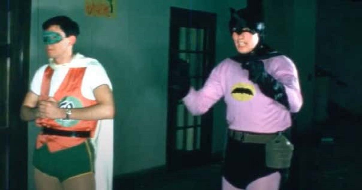 High school students as Batman and Robin