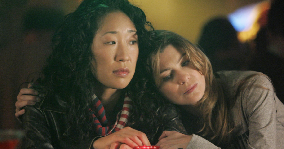 Sandra Oh & Ellen Pompeo as Cristina & Meredith on Grey's Anatomy