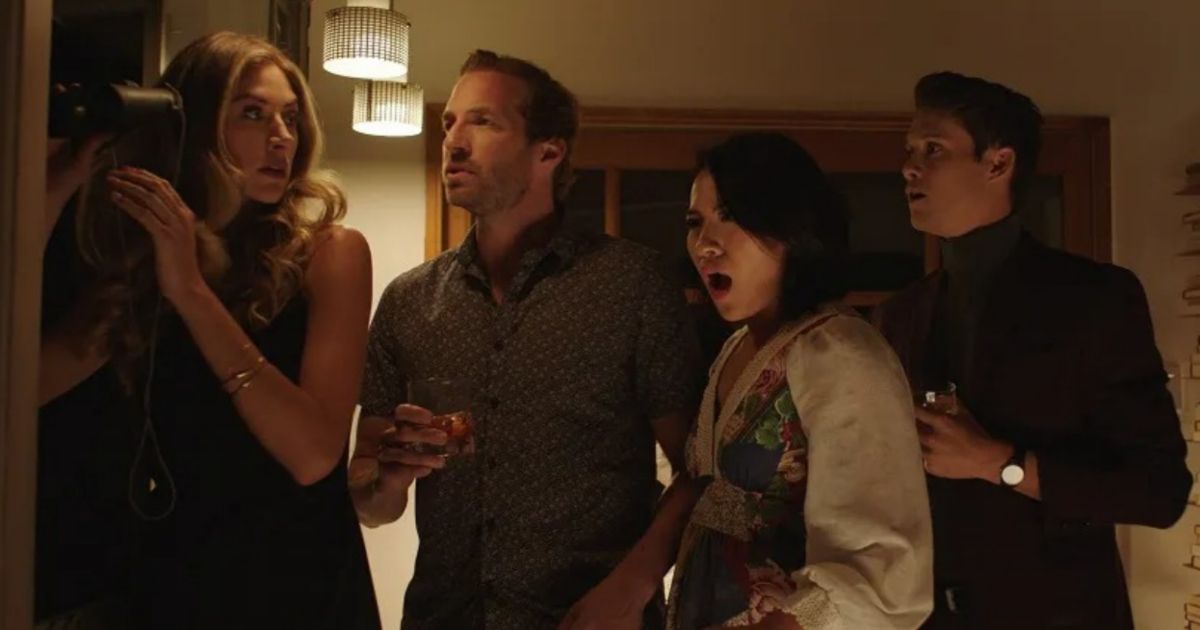 Perry Mattfield, Timothy Granaderos, Ryan Hansen, and Melissa Tang in Who Invited Them
