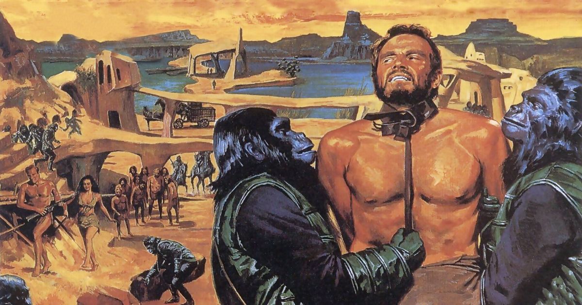 Promo art for 1968's Planet of the Apes