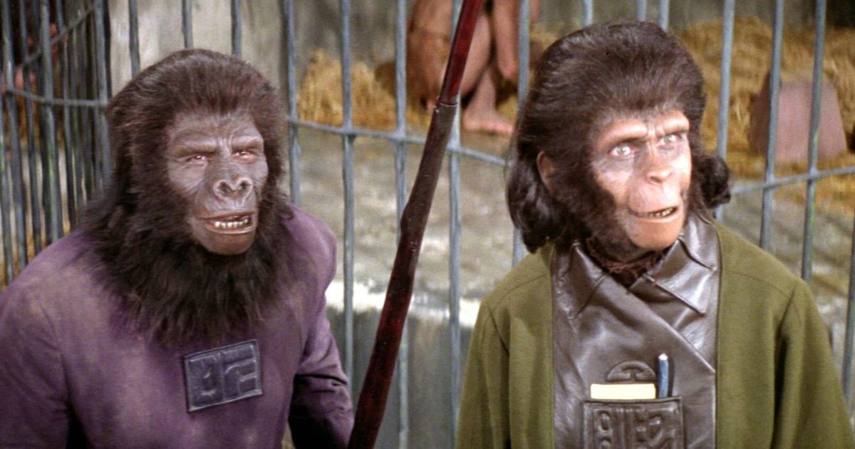 Zira and a guard in 1968's Planet of the Apes