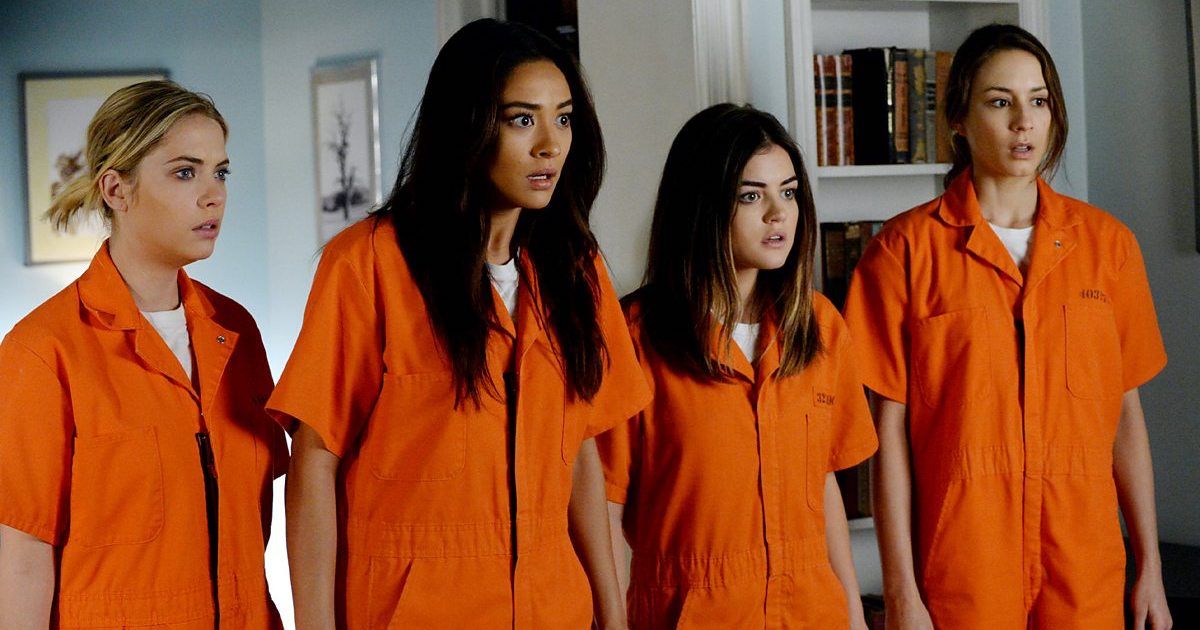 Pretty Little Liars Hanna, Emily, Aria, and Spencer