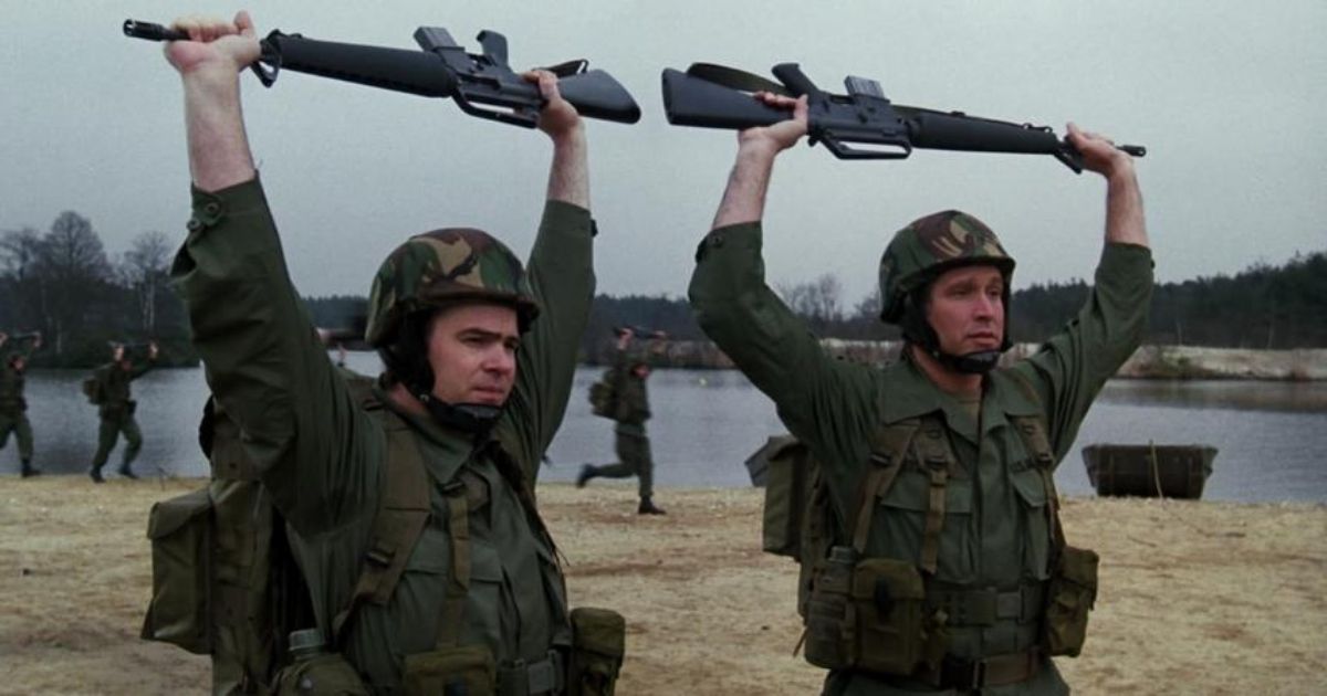 A scene from Spies Like Us