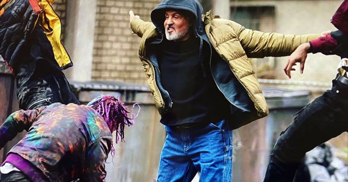 Sylvester Stallone fighting as Samaritan in the Amazon Prime Video movie Samaritan