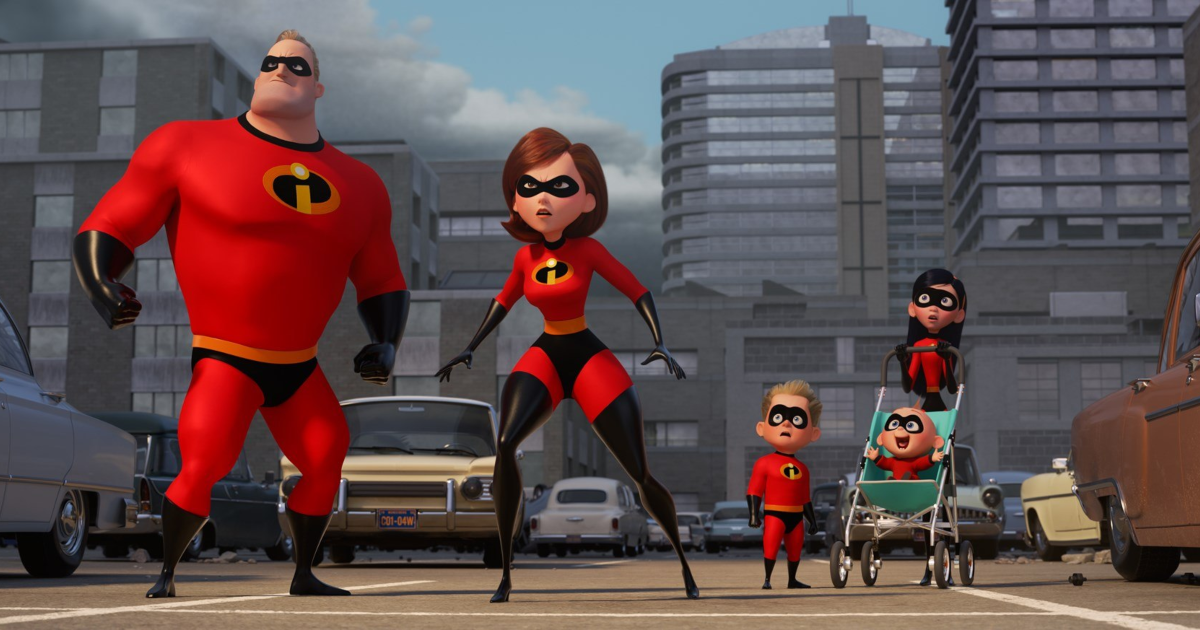 The Parr family in The Incredibles