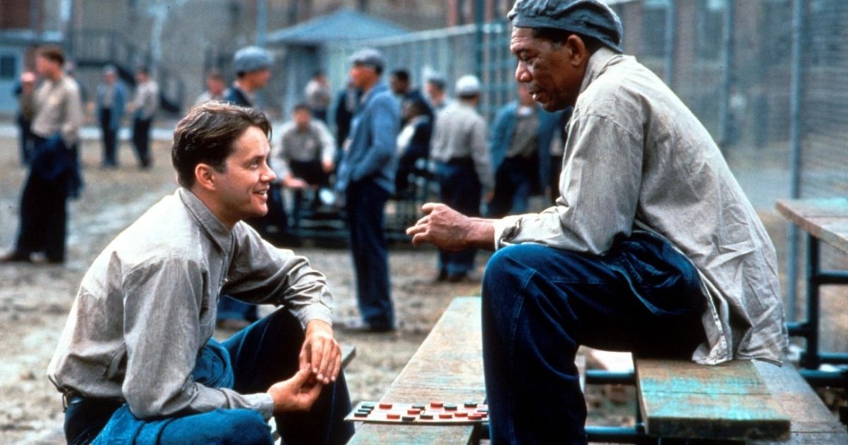 Tim Robbins and Morgan Freeman in Shawshank Redemption